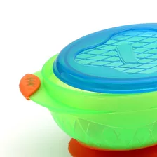 Bowl Con Sopapa Para Bebes Tamaño Small - Baby Innovation Color Verde Claro Liso