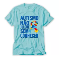 Camiseta Autismo Azul Feminina Masculina Pronta Entrega 