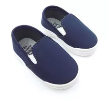 Tênis Iate Infantil Masculino Casual Azul Marinho S/ Cadarço