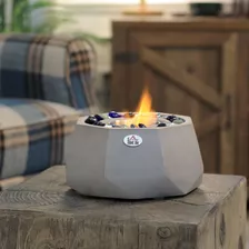 Chimenea De Mesa Homcom Portátil Con Etanol Y Tapa Color