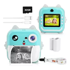 Câmera Instantânea Infantil Filmadora Térmica 32gb Jogo