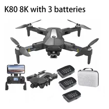 K80 Pro Dron Remoto 5g Wifi 8k Doble Cámara Hd 3 Batería