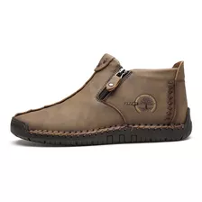 Botas De Tobillo De Cuero Hechas A Mano Para Hombre 8832