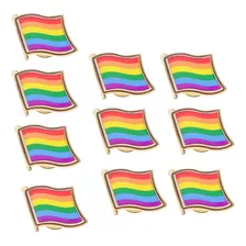 10 Piezas De Bandera Del Iris Lgbt Gay Pride Pin Badge 18 X