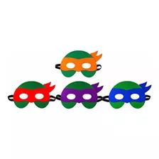 Set 4 Antifaz Tortugas Ninja Cumpleaños Mascaras Fiestas