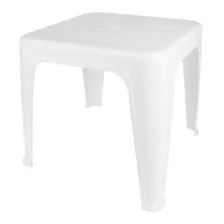 Mesa Ratona Auxiliar Jardín Blanca Plástico Mor Color Blanco