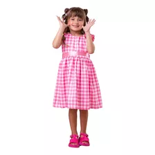 Vestido Infantil Menina Festas De Quadrilha Xadrez Barbie 