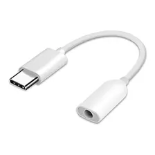 Cable Adaptador Xiaomi Tipo C A Jack 3.5 Para Auriculares Color Blanco