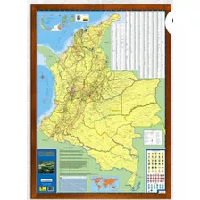 Mapa De Colombia Vial Y Turístico 70*100 Lámina Plastificada