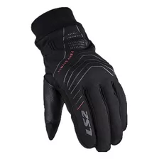 Guante Ls2 Civil Para Motocicleta Impermeable Al Tacto, Color Negro, Talla L/g