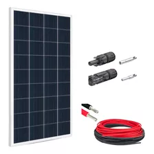 Kit Painel Placa Energia Solar 155w Cabos E Conectore Mc4