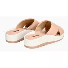 Sandalias Ojotas De Mujer Bicolor Art 520 Nude Mugato-bsas®