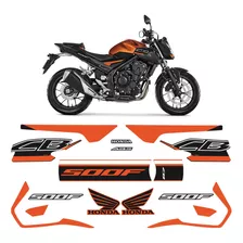 Kit Adesivos Para Cb 500f 2020/2021 Honda Moto Laranja