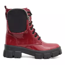 Bota Feminina Coturno Tendencia Com Bolsinha Macio Super 