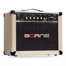 Amplificador Borne Vorax 630 Transistor Para Guitarra De 25w Cor Creme/dourado 110v/220v