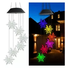 Colgante Estrellas Nieve Solar Colores Para Exterior Jardin