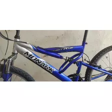 Bicicleta Monark Mbike Azul 21v Dupla Suspensao