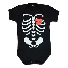 Bodie De Bebê Esqueleto Halloween - Enxoval