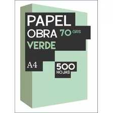 Resma Boreal A4 Multifunción De 500 Hojas De 70g Color Verde Por Unidad