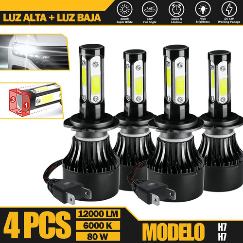 A 12000lm Kit Luces Led H7 Luz Alta/baja Para Volkswagen Foto 10