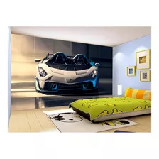 Papel De Parede Carro Lamborghini Sc20 Branco 3,5m² Car172