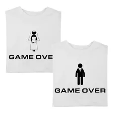 Kit 2 Camisetas Casamento Noivado Game Over Noiva Babylook