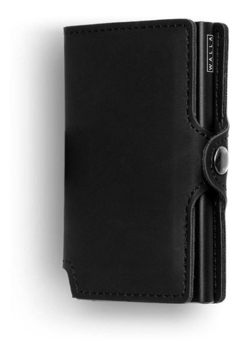 Billetera Walla Vintage Black Cuero