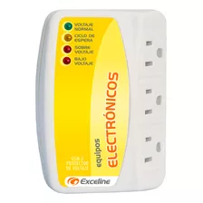 Protector De Voltaje Multicontacto Para Equipos Electrónicos Color Amarillo