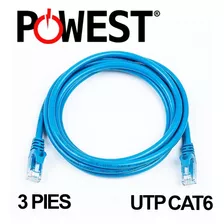 Cable De Red Utp Patch Cord Powest Cat6 Certificado 3 Pies