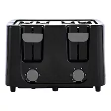 Tostadora Continental Eléctrica Ce-tt029, 4 Rebanadas, Negra