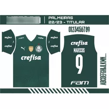 Template Vetor Camisa Palmeiras Titular 22-23 Arte Cdr Corel