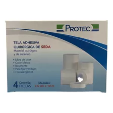 Cinta Adhesiva Tela De Seda Protec 7.5 Cm X 10m C/4 Rollos