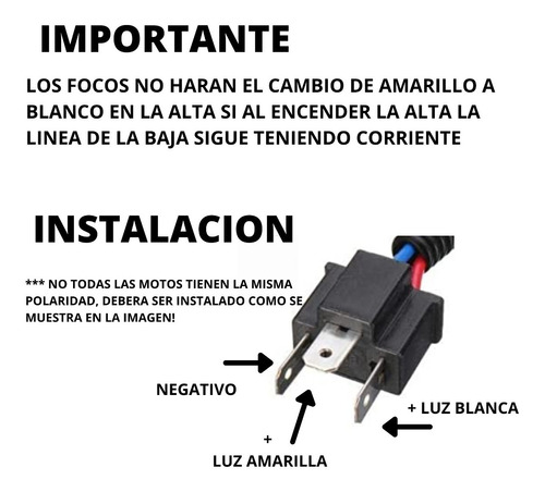 Foco Led H4 Moto Lupa Blanco Amarillo Proyector Exploradora Foto 2