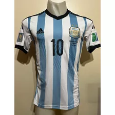 Camiseta Argentina Holanda Brasil 2014 Messi #10 Parches S