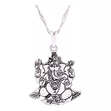 Colar Deus Hindu Ganesha 23mm Prosperidade E Sabedoria
