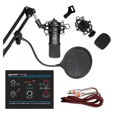 Kit Interface Mic Xlr + Braço Articulado + Cabo Studiocaster