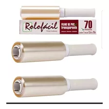 Filme Pvc Rolo Fácil 12 X 70 Metros Com Cabo Giratório