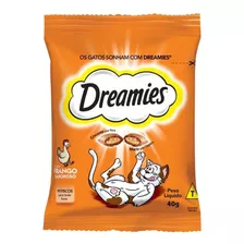 Petiscos Para Gatos Sabor Frango Dreamies Pacote 40g