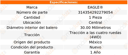 (1) Soporte Cardan Ctral Ford Escape 4 Cil 2.3l 05/06 Eagle Foto 4