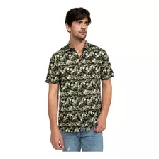 Camisa Manga Corta Hombre Basement Flores Tropical