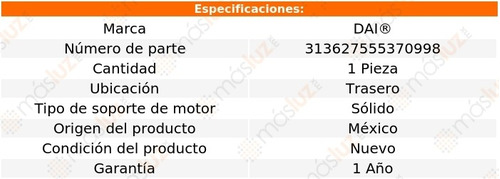 (1) Soporte Motor Tras Jaguar X-type V6 2.5l 02/07 Dai Foto 3