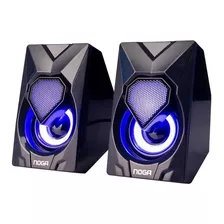 Parlantes Para Pc Gamer Computadora Notebook Tv Noga Party Ng-502p Luces Led Rgb Usb Mini Plug