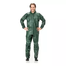 Conjunto Verde Impermeável De Pescador Capa Chuva Pantaneiro