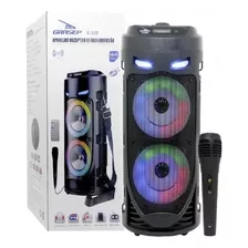 Caixa De Som D-s30 Preta Bluetooth 20w Rms Com Microfone 