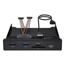 Concentrador Usb 3.0 Con Panel Frontal 5 Puertos Lector