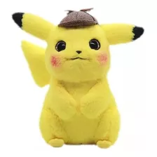 Pikachu Detetive Pelúcia Pokémon 26cm Alta Qualidade Com Tag