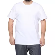 Camiseta Plus Size Branca Para Sublimação 100% Poliéster