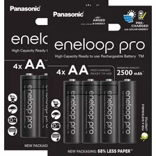 8 Pilhas Aa Recarregáveis Da Eneloop Pro 500 Recargas