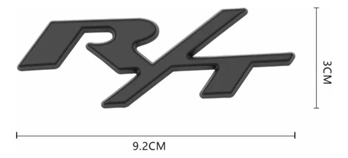 Emblema R/t Negro Metalico Con Adhesivos Dodge Charger Foto 2