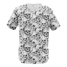 Camisa Jersey Caveira Floral Flor Dia De Los Muertos Vintage